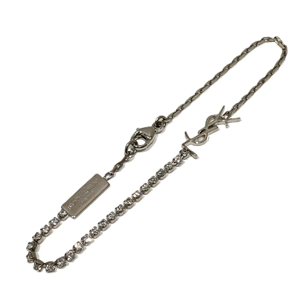 Saint Laurent Cassandra Bracelet, 17cm, Metal Rhinestone, 712345 Y1526 - Picture 3 of 9